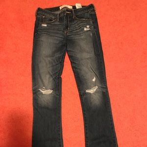 Bootleg cut distressed ANF jeans